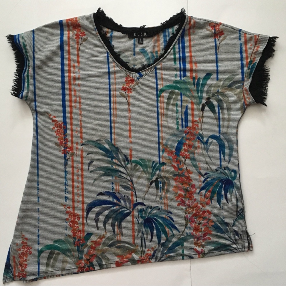 BLUE Top T-shirt size S Fits M